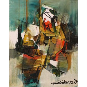 Mashkoor Raza, 16 x 12 Inch, Oil on Canvas, Figurative Painting, AC-MR-449